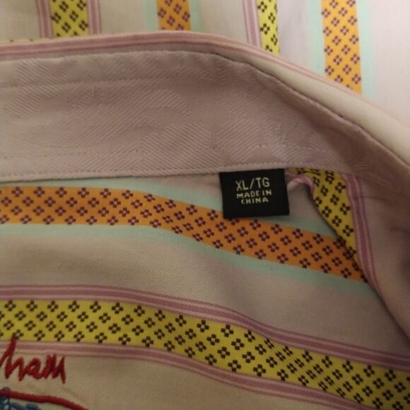 Robert Graham mens striped shirt size XL TG - Picture 6 of 8